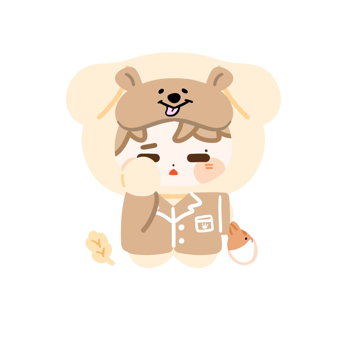 스티커 열심히 그리는즁🐶💤