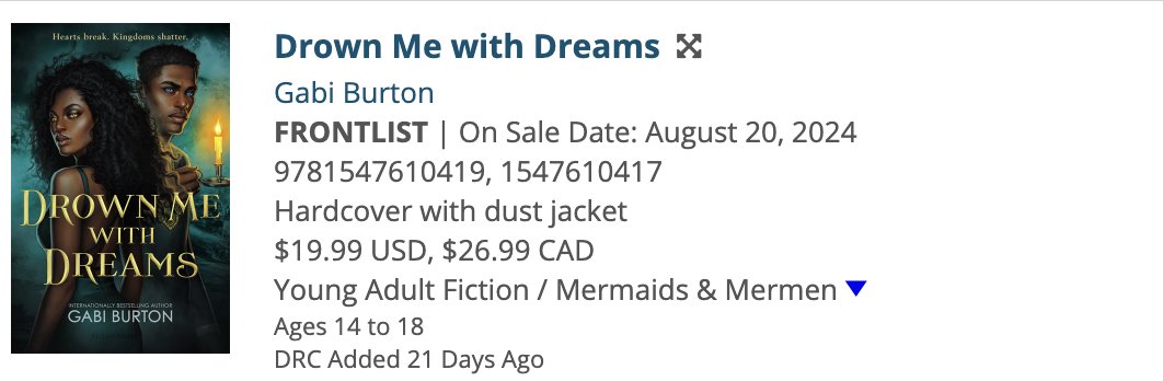 omg DROWN ME WITH DREAMS is available for request on Edelweiss the idea of a small number of people (I think just booksellers and librarians) actually reading this book is making my brain explode