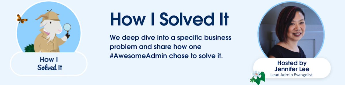 #AwesomeAdmins, I want to feature YOU! I'm looking for cool apps, reports and dashboards, automation, how you use AI or any amazing solution you've built with no code! Submit your idea to me for consideration: sforce.co/HISI2024 Watch the playlist: sforce.co/HowISolvedIt