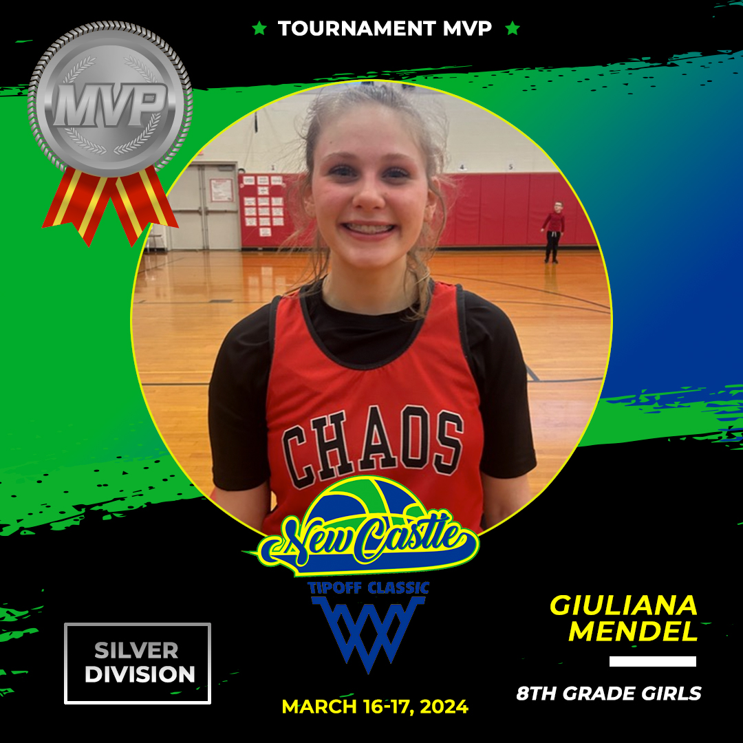 New Castle Tipoff Classic, 8th-grade girls Silver division MVP, Giuliana! <a href="/ChaosAAU/">AAUChaos</a>