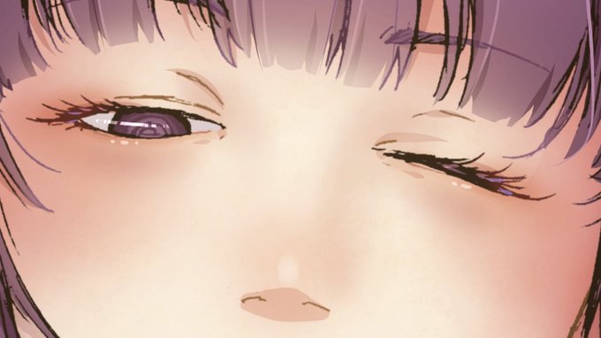 「特写 紫色の目」のTwitter画像/イラスト(新着)｜3ページ目