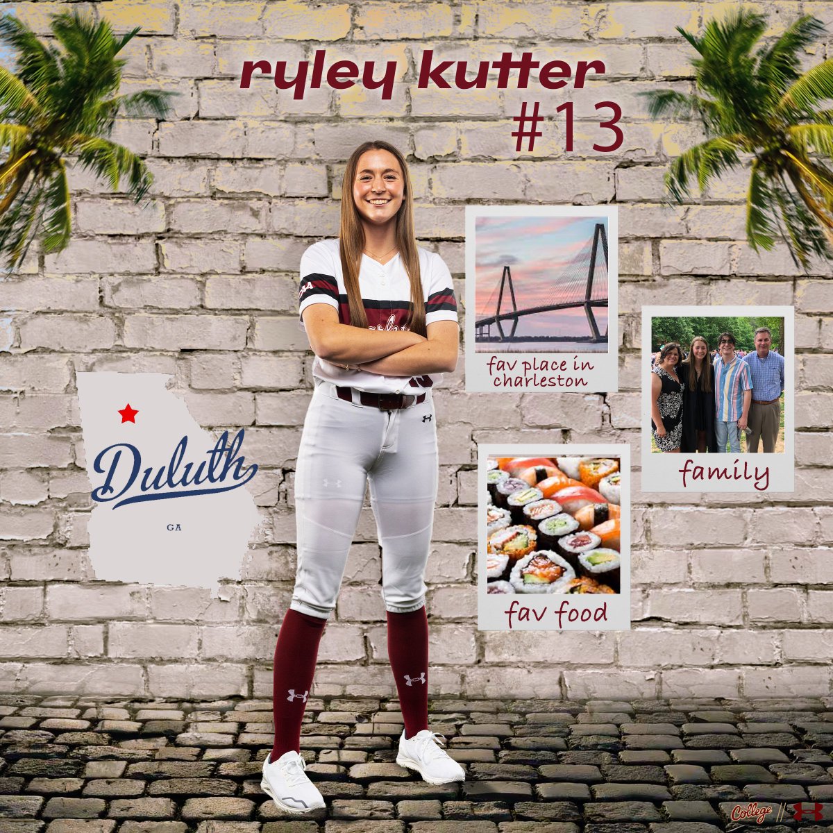 Get to know rookie pitcher Ryley! #TheCollege 🌴🥎