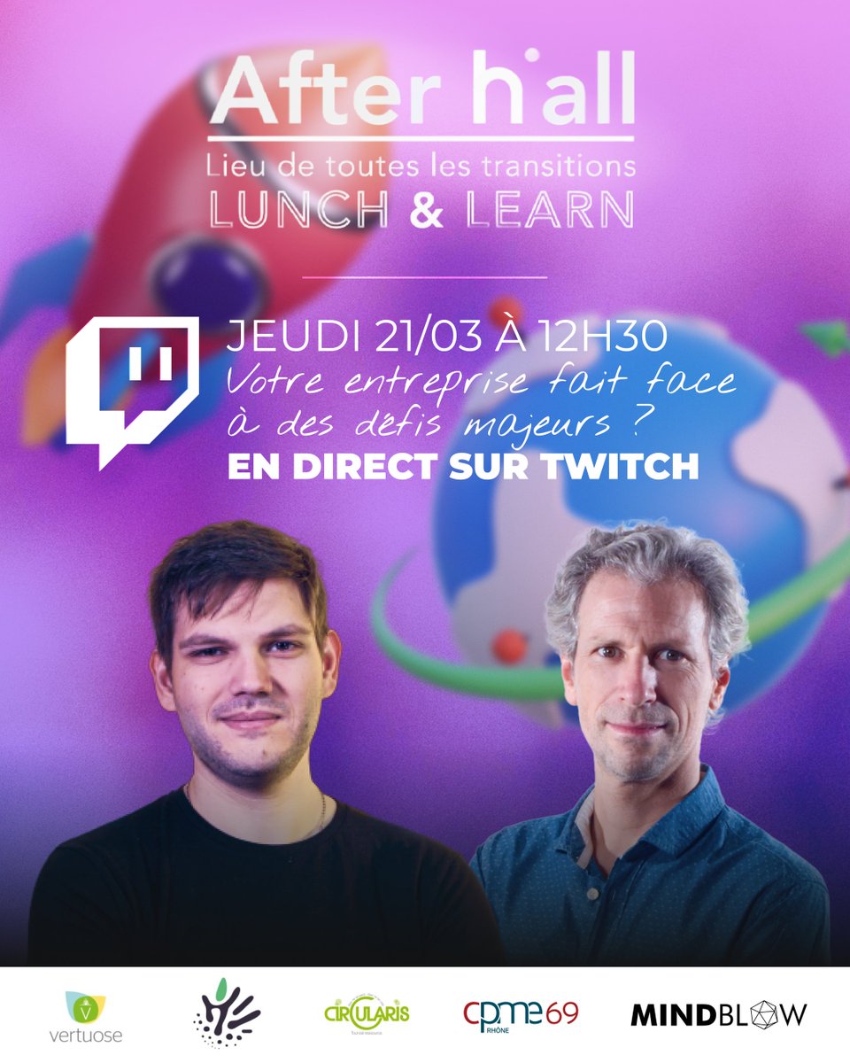 Votre entreprise fait face à des défis majeurs ? 😰

Ne vous en faites pas, la fusée LaunchR repart en orbite autour de la station spatiale After h’all 🚀👨‍🚀

Retrouvez le capitaine <a href="/ISaguraI/">Sagura # EVO France #VersusForLife</a> accompagné par Guillaume ANDRE-WALLUT ce jeudi à 12h30 sur notre chaîne Twitch 💪