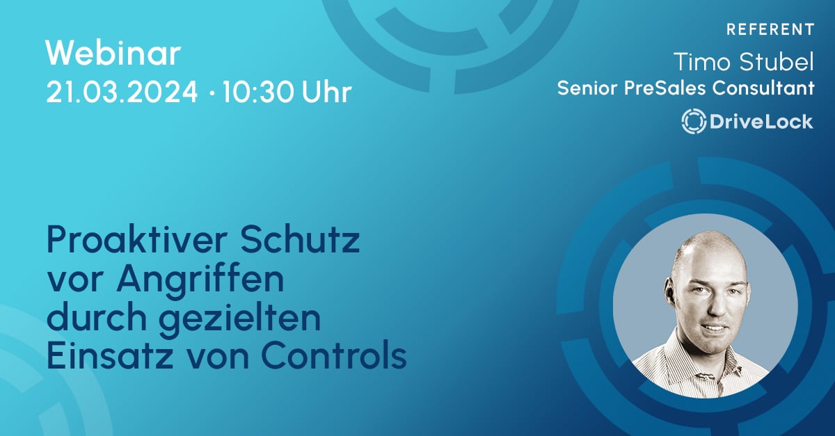 drivelock_de's tweet image. DriveLock HYPERSECURE Platform erfüllt #NIS2, sichert Endpoints und verhindert Cyberangriffe. 
Im Webinar am Donnerstag zeigten wir, wie #DeviceControl. #ApplicationControl und #SecurityAwareness die Sicherheit Ihres Unternehmens stärken. Jetzt anmelden! eu1.hubs.ly/H088xPd0