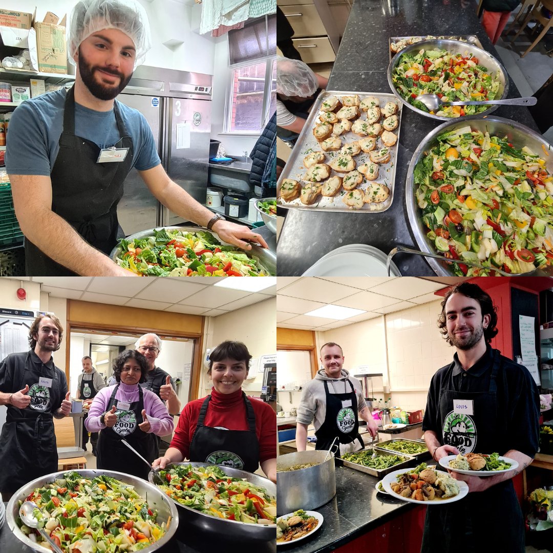 ☘️ Now that's how you celebrate St Patrick's Day! ☘️ A huge shout out to our Cambridge team for putting together such a beautiful menu from their surplus food delivery. Well done team! #FoodCycle #CommunityDining