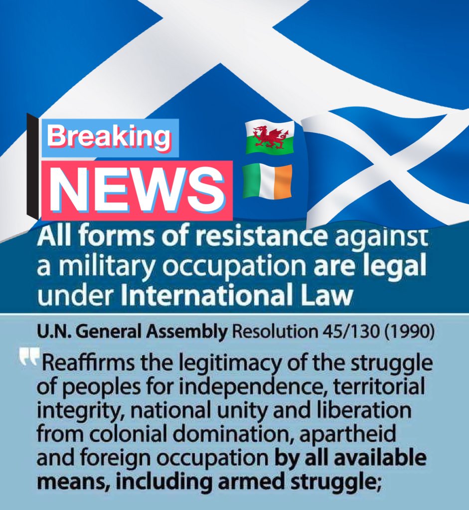 #UNResolution #indigenousScottishpeople #liberation #colonialdominance #scotland #colonised #UKfakepseudynom