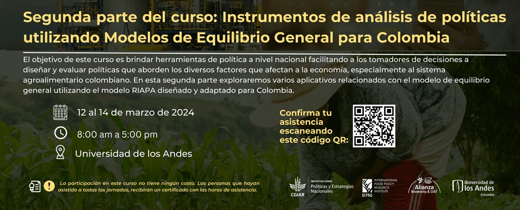 Un poco de lo que fue la Segunda Parte del Curso "Instrumentos de Análisis de Políticas con Modelos de Equilibrio General para Colombia" de la iniciativa
@cgiar #NPSInitiative. Fortalecemos la toma de decisiones  que impactan la economía de nuestros #SistemasAgroalimentarios🌍📷.