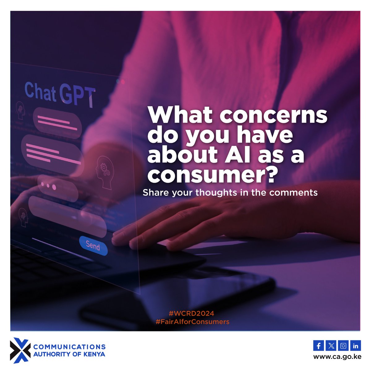 Mercynicky_'s tweet photo. With the speed at which technologies such as AI grow and develop there is need to put safety and regulations measures into place to ensure there is fairness to consumers when it comes to Ai
#KnowYourRightsKE #FairAIForConsumers https://t.co/mkDGW3aRdn