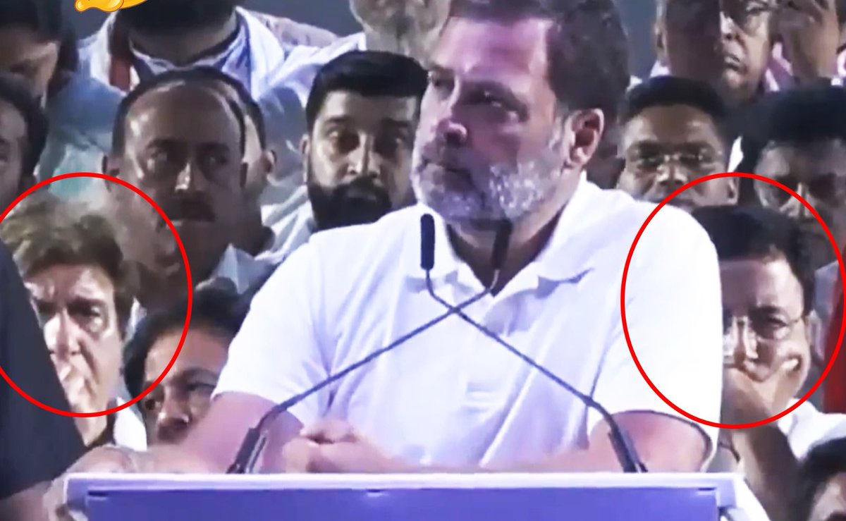 Their faces says that Rahul has screwed up by attacking “Shakti”