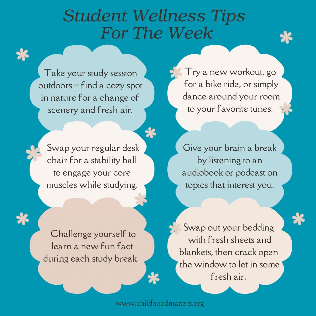 Boost your wellness game this week, students! Dive into our top tips for self-care, productivity, and balance. #StudentWellness #SelfCare #ProductivityHacks #wellnesstips #studentwellness #changeisgood