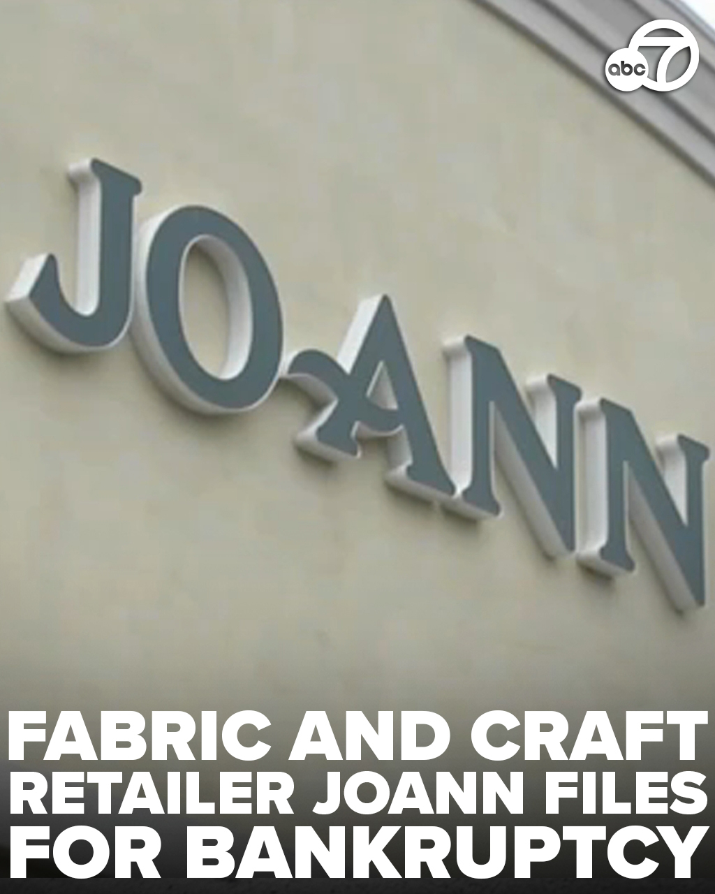 ABC7 Eyewitness News on X: Joann, the 81-year-old fabric and craft  retailer, has filed for bankruptcy as it struggles with customers cutting  back on discretionary spending. However, its roughly 850 stores and