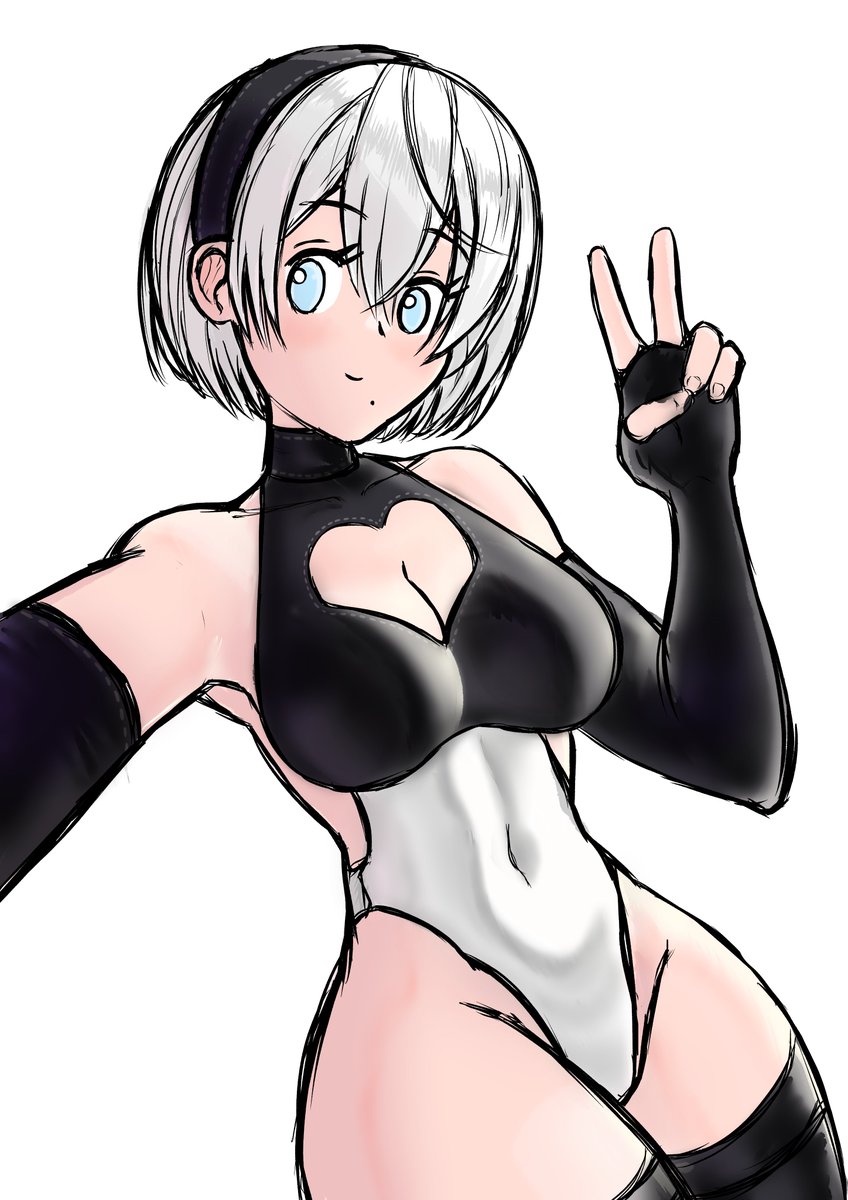 TakeshiiEcchi's tweet photo. FanArt of 2B of Nier Automata 
Drawing in process 
#NieRAutomata https://t.co/linLF6fvxa