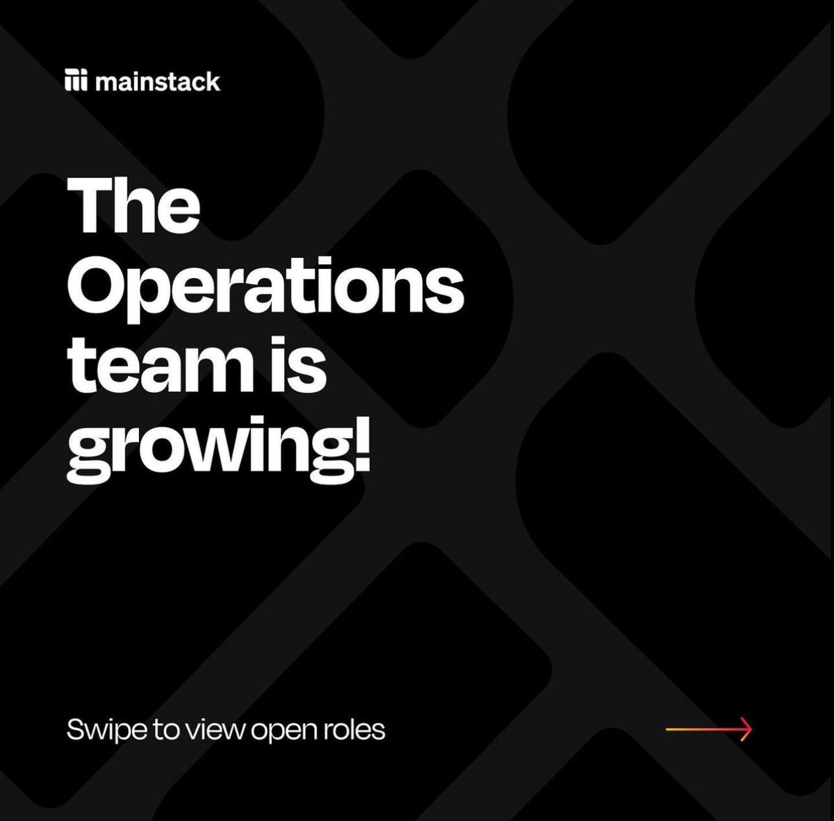 We are hiring! 🚀🚀🚀

Location: Lagos, Nigeria. 

Backend Engineer: notion.so/mainstack/Back…

Accountant/FinOps: notion.so/mainstack/Acco…

Mid-level Brand Designer : notion.so/mainstack/Mid-…
