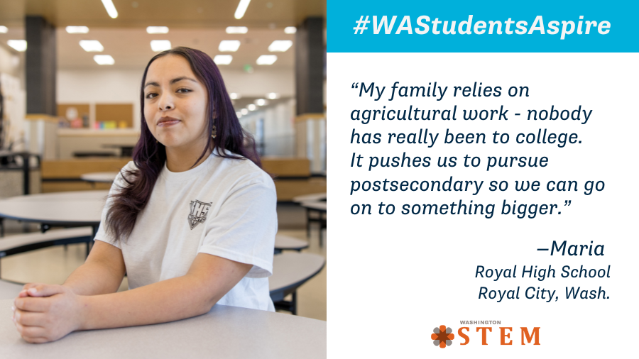 90% of Washington high school graduates want to continue their education—but by age 26 only 40% have earned a credential that leads to a family-sustaining career. We're working to ensure students have the support to follow their dreams: bit.ly/41Zr1rO #WAStudentsAspire