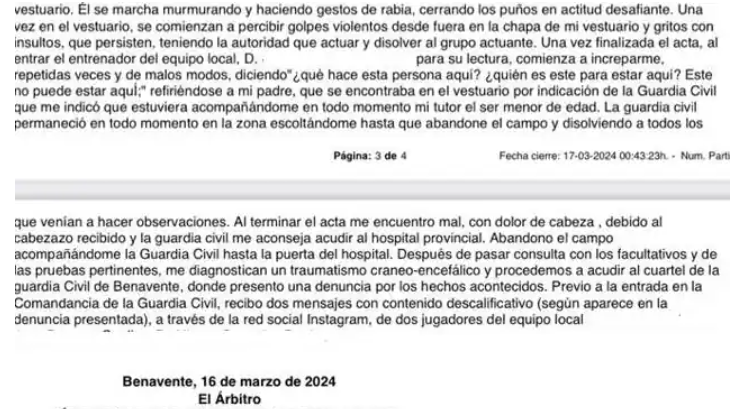 ¿Hasta cuando aguantaremos esta basura los árbitros?

Un árbitro menor de edad agredido en un partido de juveniles entre el <a href="/cd_benavente/">C.D Benavente</a> y el Zamora B.

salamancahoy.es/deportes/futbo…