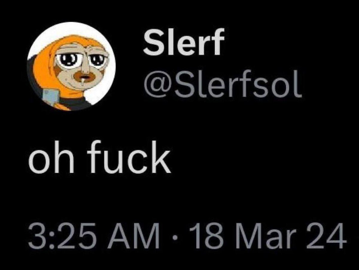 You can’t make this up #SLERF #Solana