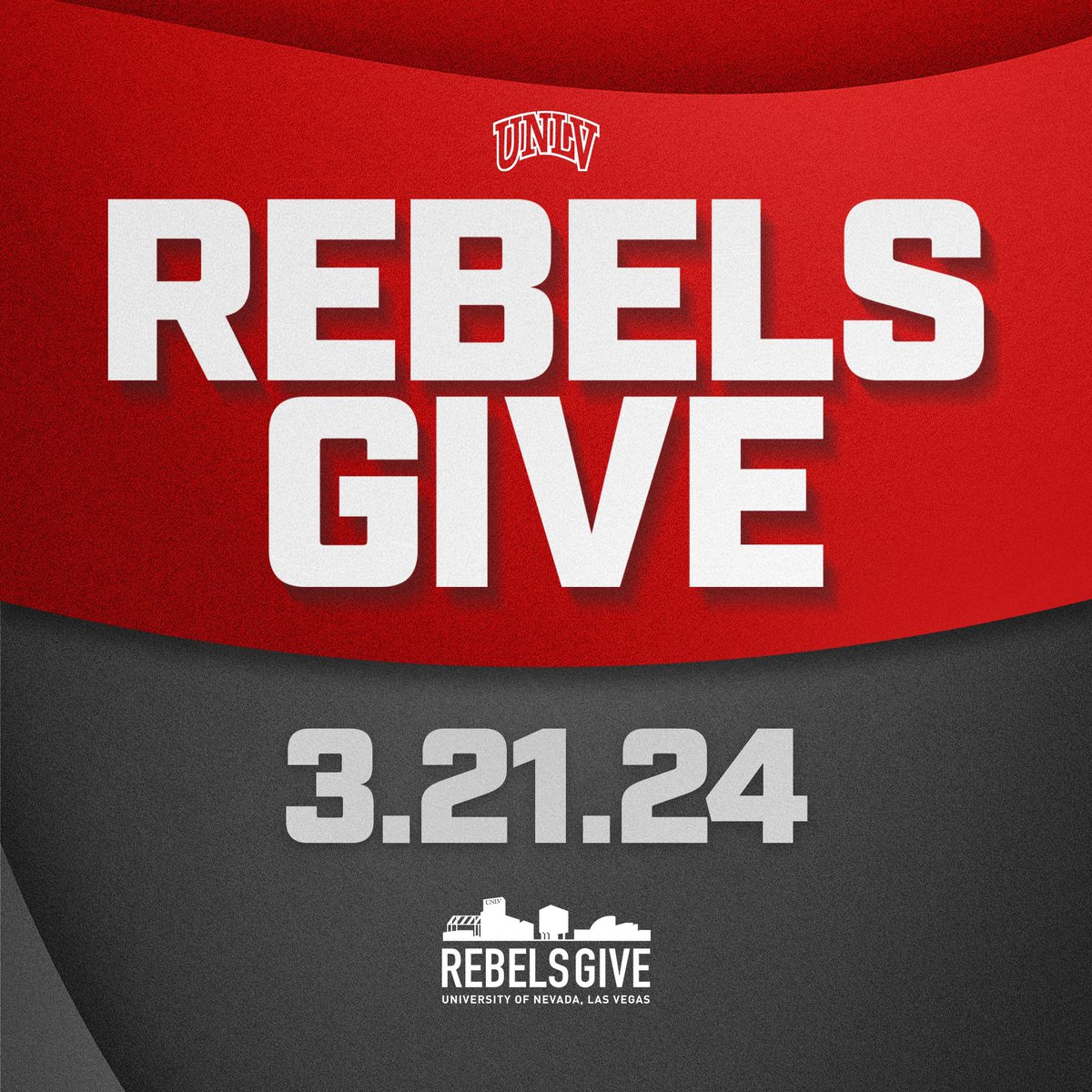 ‼️Mark your calendars! #RebelsGive is almost here! Support your UNLV student-athletes by making a gift on Thursday 3.21! Visit the link in our bio to learn more!