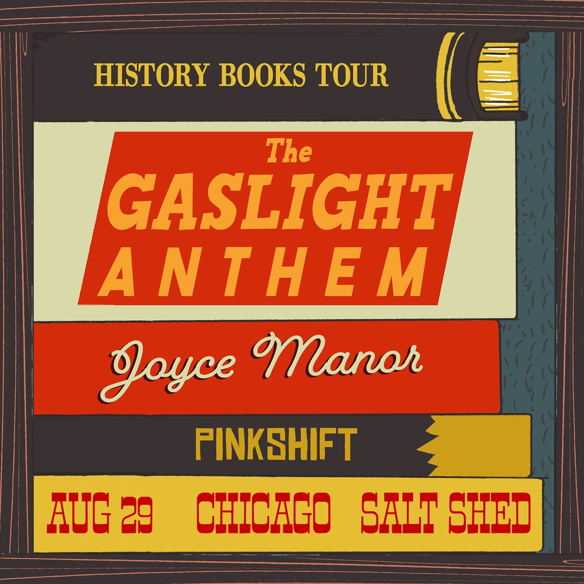 JUST ANNOUNCED: @gaslightanthem are BACK, touring their first album in eight years, 'History Books.' They play the Shed on August 29! Tickets on sale Friday 3/22 @ 10am CT!