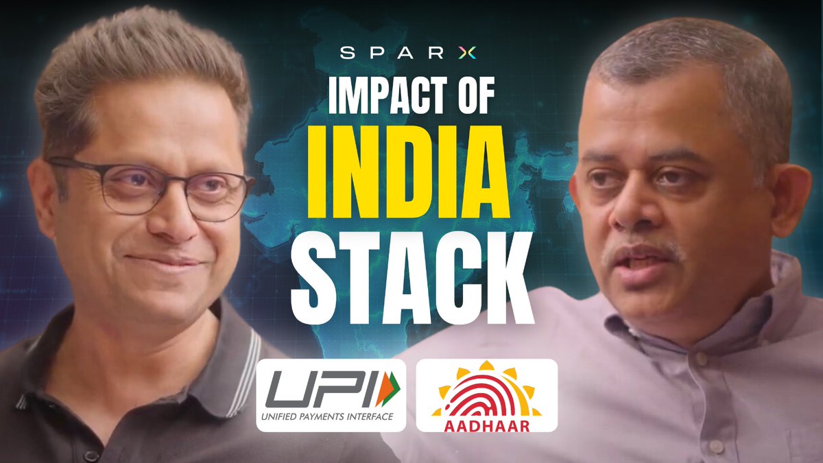 SparX Episode #33 - The Impact of India Stack with Neelkanth Mishra - Part 3 (@neelkanthmishra) India's journey towards a digital-first economy has been remarkable to observe, and at the heart of this transformation lies the innovative India Stack. For this week’s episode,