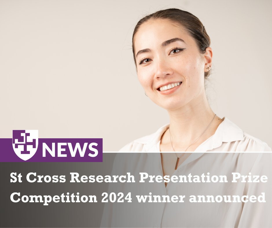 Biology DPhil Emma Watts has been announced as the winner of the St Cross Research Presentation Prize 2024. Read more: ow.ly/NOO450QVqpN
