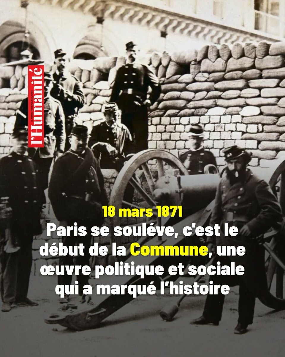 humanite_fr's tweet photo. La Commune de Paris fut l’initiatrice d’une République sociale, laïque et démocratique inédite. Récit de ces 72 jours d’une expérience sans précédent dans l’histoire de la France, et des riches débats qui leur succédèrent.

➡️ https://t.co/h9QrLy2Tat https://t.co/1axBrC81f5