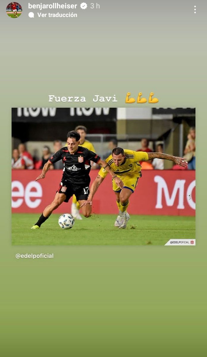En el encuentro de ayer, entre Estudiantes y Boca.

Trágicamente el jugador Javier Altamirano convulsionó a los 27 minutos del partido.

Por suerte ahora esta bien y desperto, pero estos mensajes de apoyo como los de Rollheiser son los que sirven.

Fuerza Javi, recuperate pronto.