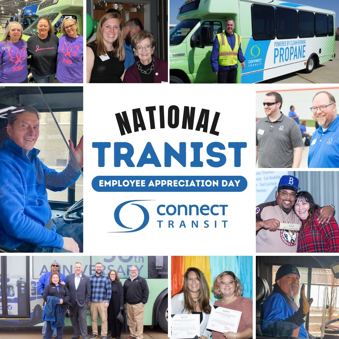Today Connect Transit celebrates National Transit Employee Appreciation Day! The work they do is invaluable to our passengers, who can access work, school, shopping, medical appointments, and recreational opportunities; as well as our community by keeping our economy strong.