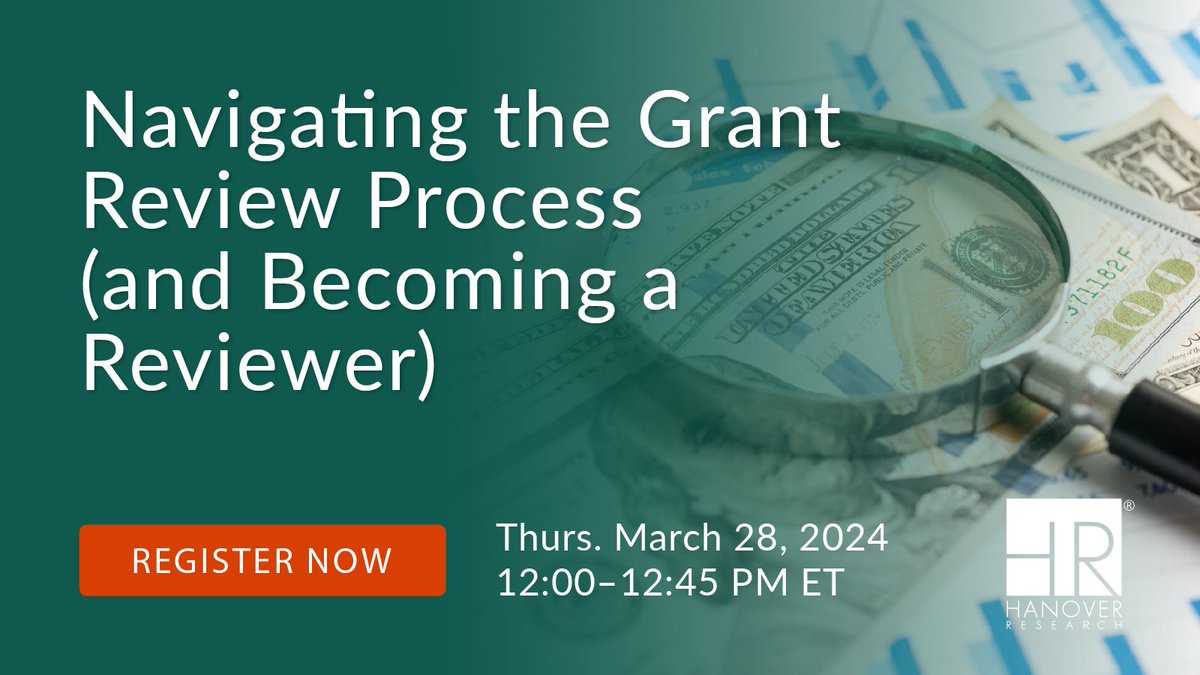 What happens after you submit a #grantproposal? Join our upcoming #webinar to learn how funders evaluate and select award recipients. Register for an expert discussion on the grant review process and gain valuable insights into becoming a grant reviewer hubs.ly/Q02pN7h50