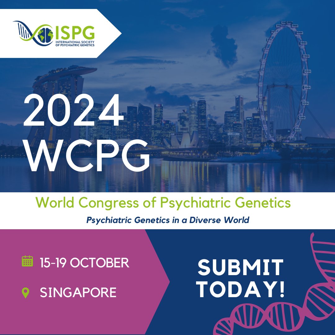 The World Congress of Psychiatric Genetics (WCPG) thrives on groundbreaking research like yours! Submit your symposium proposal and share your valuable insights with leading experts. The deadline for symposium chair proposals is April 17th. ispg.societyconference.com/v2/ #WCPG2024