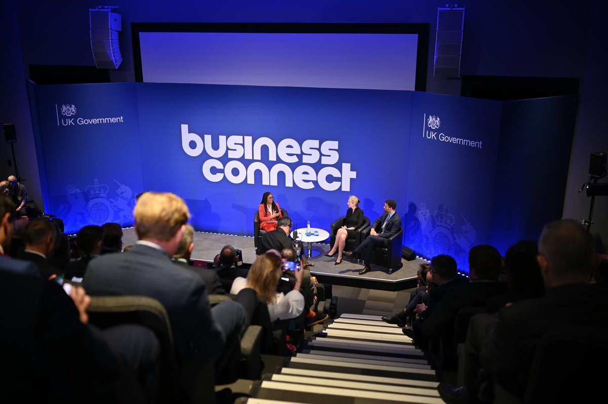 KemiBadenoch's tweet photo. A genuine pleasure to host #BusinessConnect this morning from Coventry alongside @RishiSunak @kevinhollinrake and brilliant entrepreneurs like @RobsonKanu and @LibbyLondon. A chance to talk about all the good things @biztradegovuk is doing for SMEs! https://t.co/yyCyp5qXZh