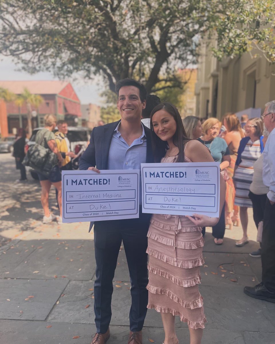 Just getting around to some important news, we are going to Duke!! <a href="/IMResidencyDuke/">Duke IM Residency</a> @DukeAnesRes #MATCH2024