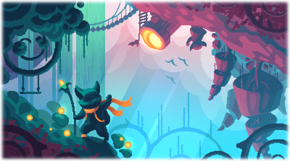 LazyBearGames's tweet photo. Aren't loading screens from #BandleTale look magical? Handdrawn pixel-by-pixel😍 https://t.co/C916ZSeNYg
