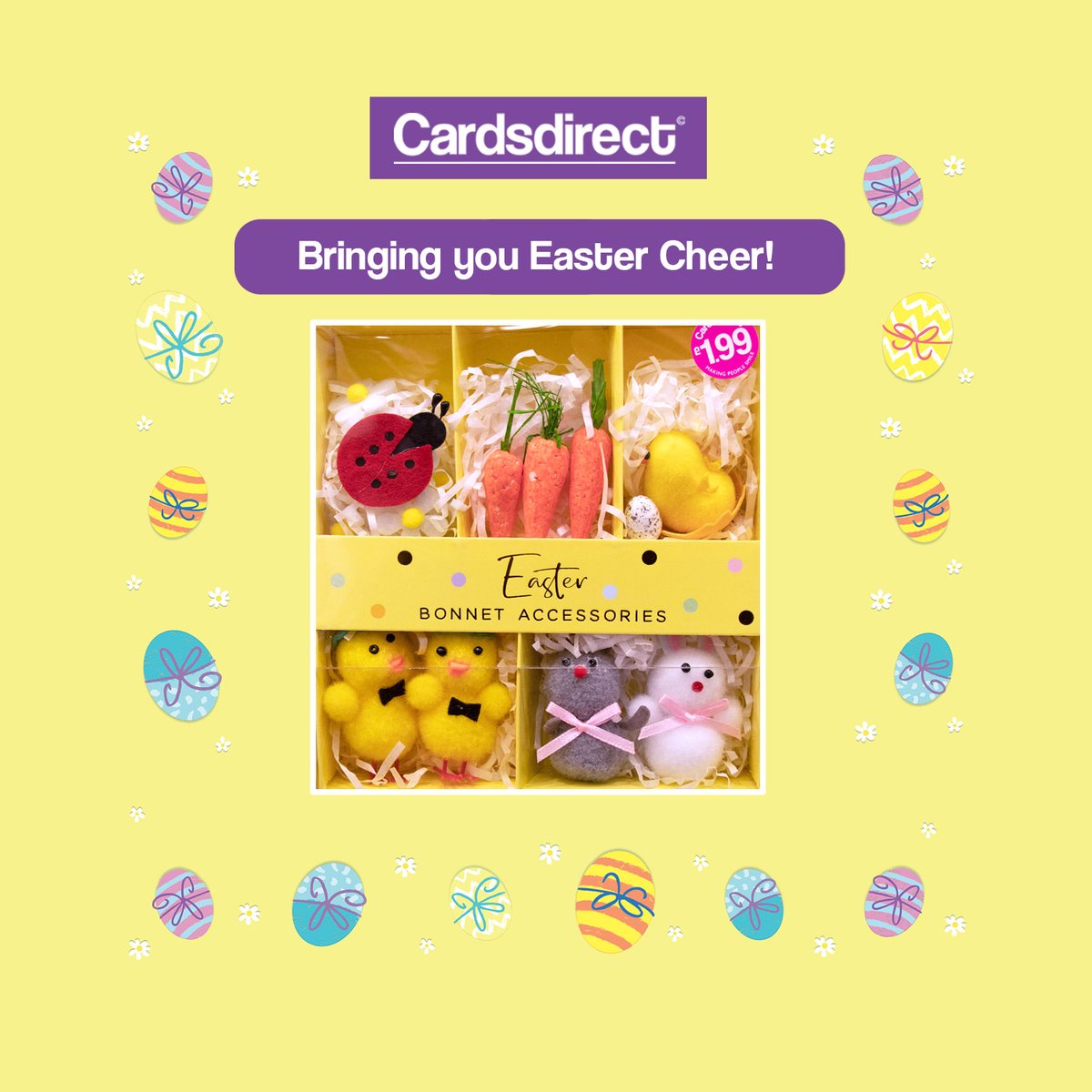 CardsDirectUK's tweet photo. Egg-cited for Easter fun! ๐ฅ๐ Join us in cracking open some Easter happiness with Cards Direct's delightful array of Easter cards, treats, gifts, and surprises!
#CardsDirect #SpringIntoEaster #EasterCardsAndGifts
#FunForEveryone #MakingPeopleSmile #ShopEaster https://t.co/i8ggzO5lAW