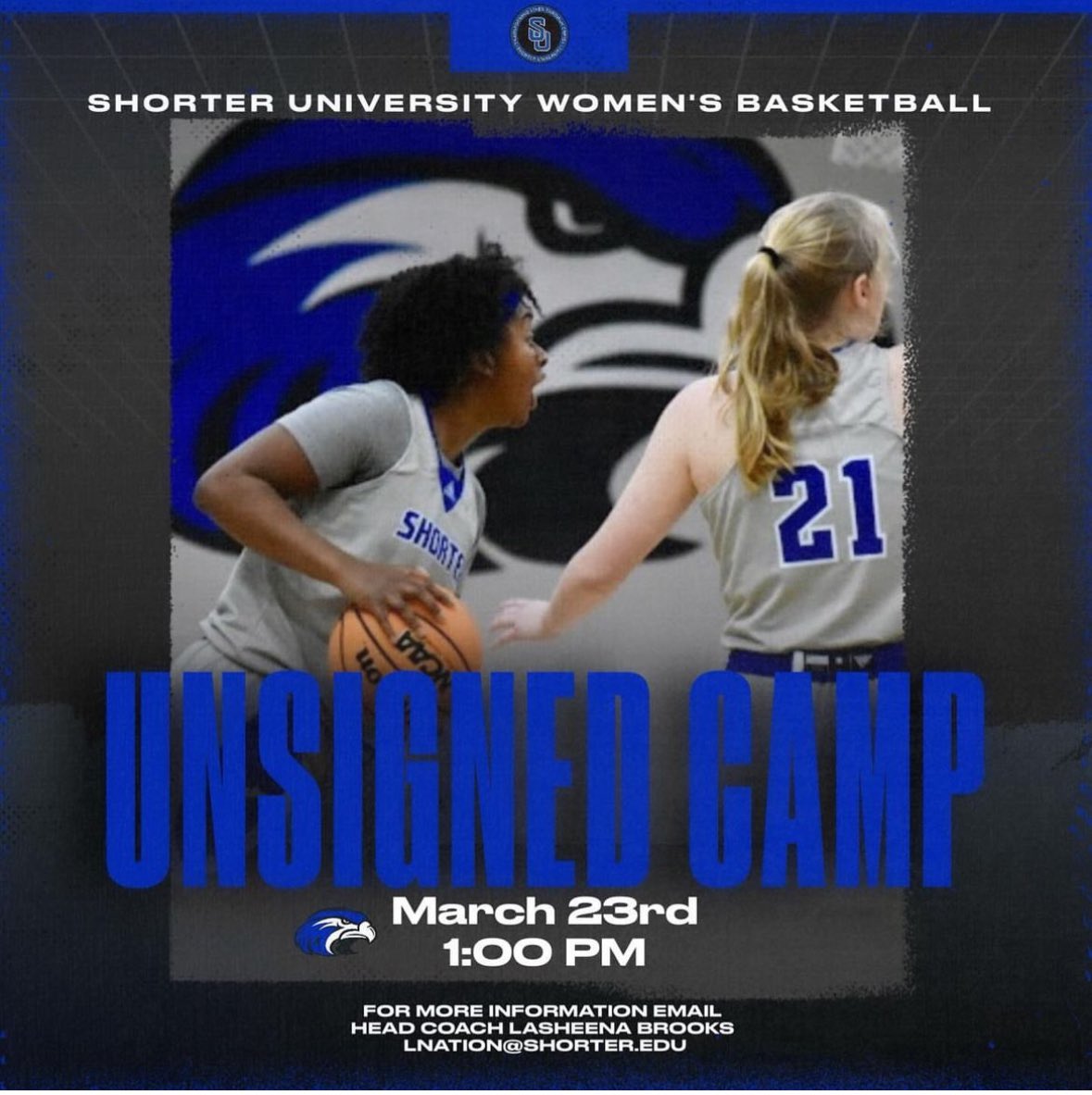 🚨JUCO Players and Unsigned Seniors still looking for a home? This weekend come to the Hill for our unsigned tryout. Scholarship Money still available! 🔵⚫️🦅 #HABITS