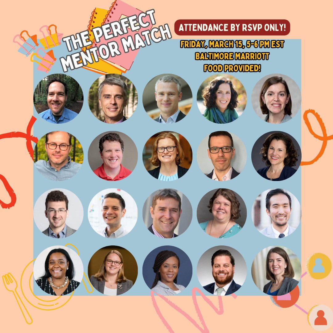 SarahR_Morris's tweet image. Wow! And our first #aefp mentor match was a success! Thanks so much to these generous mentors for their time smiling and chatting with doc students at #aefp2024!! @aefpweb 

So many smiles in this room 🥹❤️