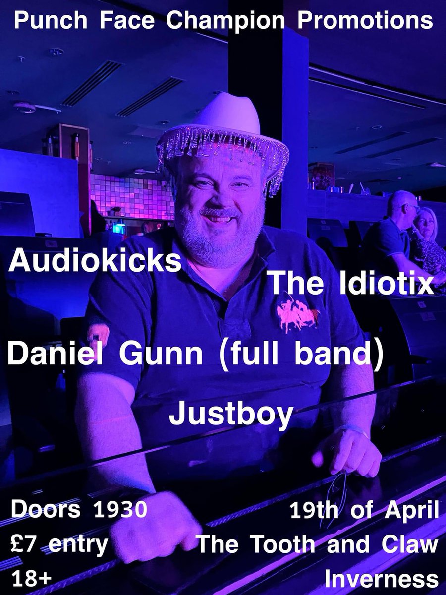 i’m excited to announce my first show for a LONG time. i’ll be opening for my pals in Audiokicks alongside my good pal Daniel Gunn and all my pals in his lovely band! also on the bill are The Idiotix who will become my pals. join us, and maybe you too can be my pal. yay, pals x