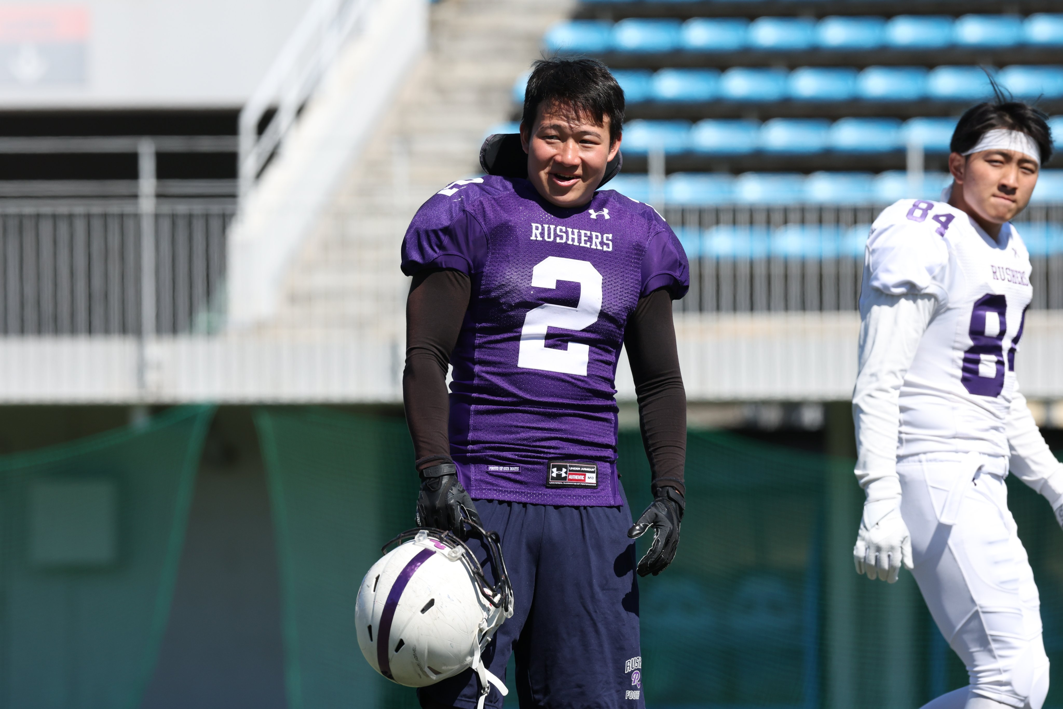 名門　立教大学　ラッシャーズ　ユニフォーム 27番 MD アメフト - 立教大RB星野真隆 リーディングラッシャーは「OLの