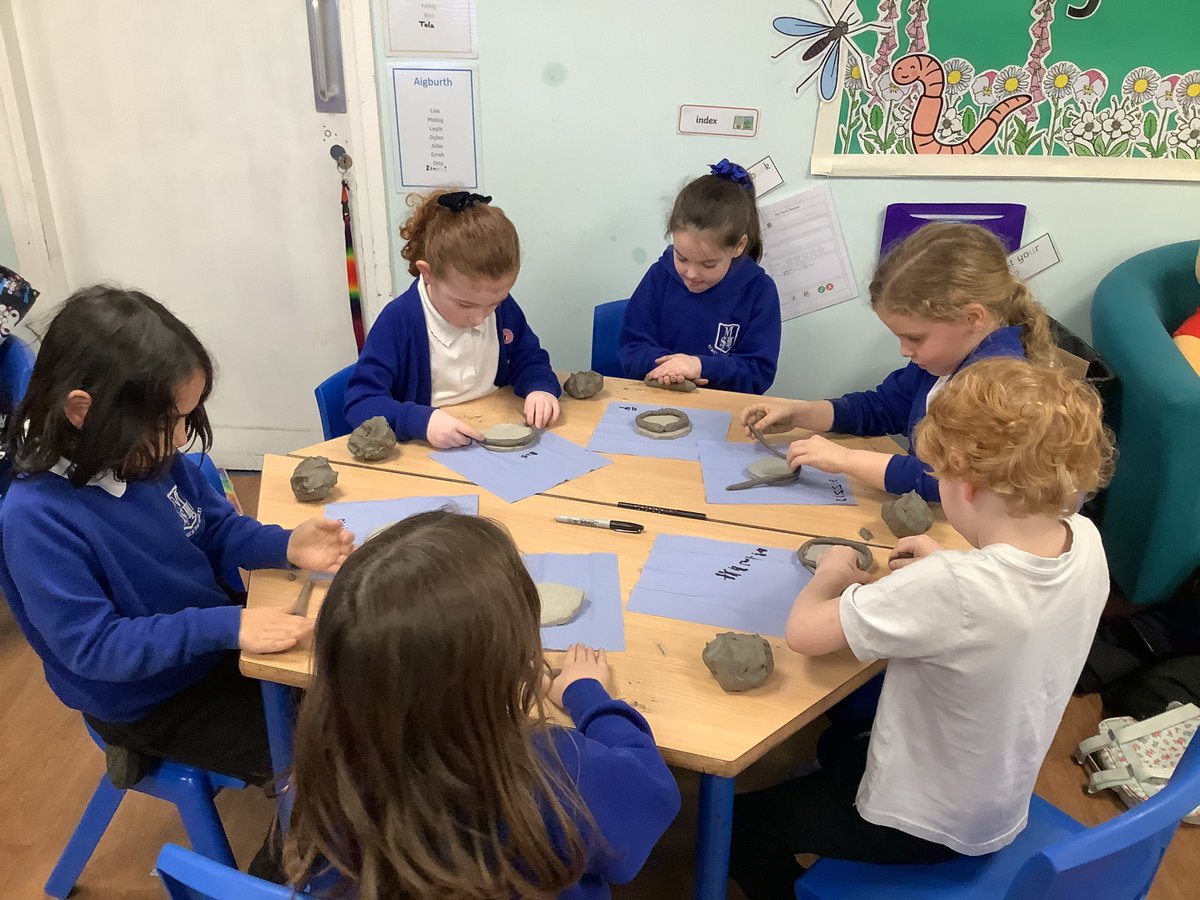 st_michaels_ham's tweet photo. Next it was time to roll our coils. We secured them together by using a score and slip technique. Excellent work KS1! 👏🤩 I can’t wait to paint them this week. #SMITHArt #CLAYCLUB https://t.co/9271tzzKhp
