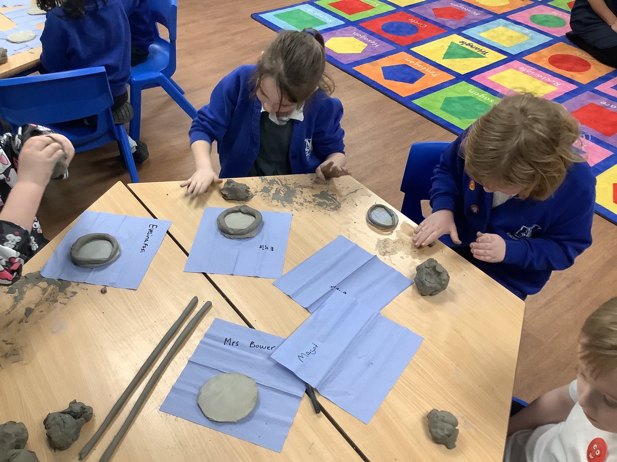 st_michaels_ham's tweet photo. Next it was time to roll our coils. We secured them together by using a score and slip technique. Excellent work KS1! 👏🤩 I can’t wait to paint them this week. #SMITHArt #CLAYCLUB https://t.co/9271tzzKhp