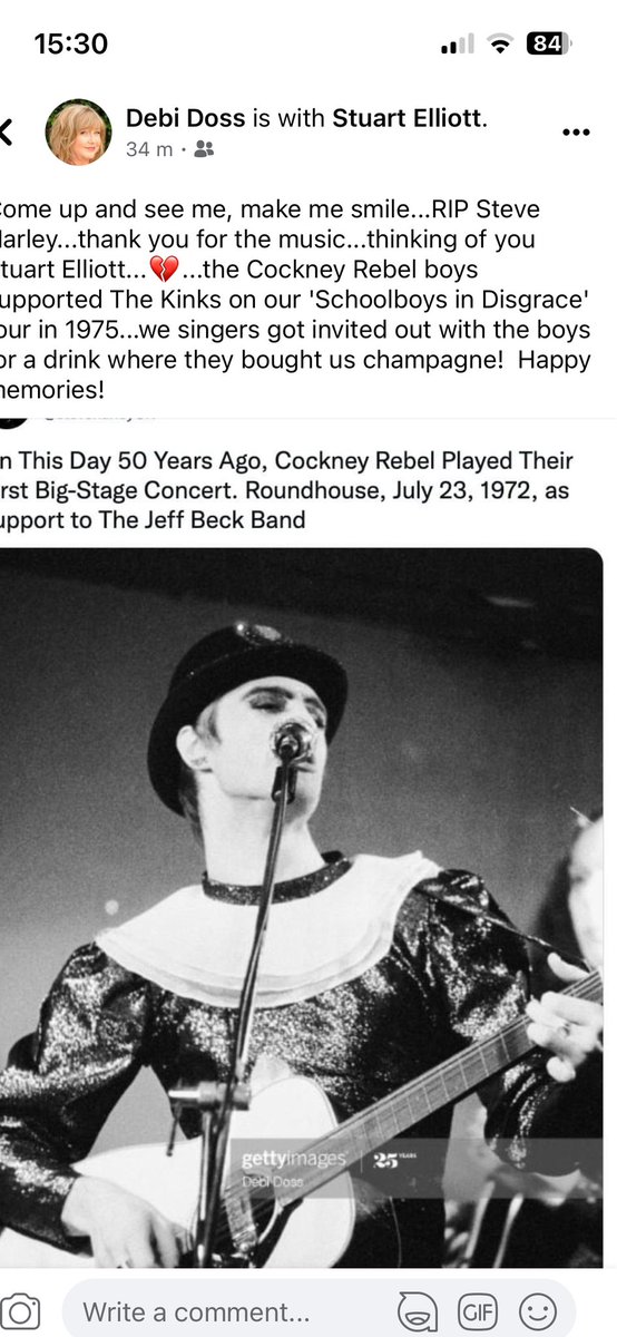 DebiDossMusic's tweet photo. @davedavieskinks Cockney Rebel supported The Kinks on our ‘Schoolboys in Disgrace’ tour in 1975. They were lovely guys! Steve Harley used a pic I took of him in a Tweet a couple years ago. RIP Steve! ❤️‍🩹 https://t.co/eaTYm2YS6y