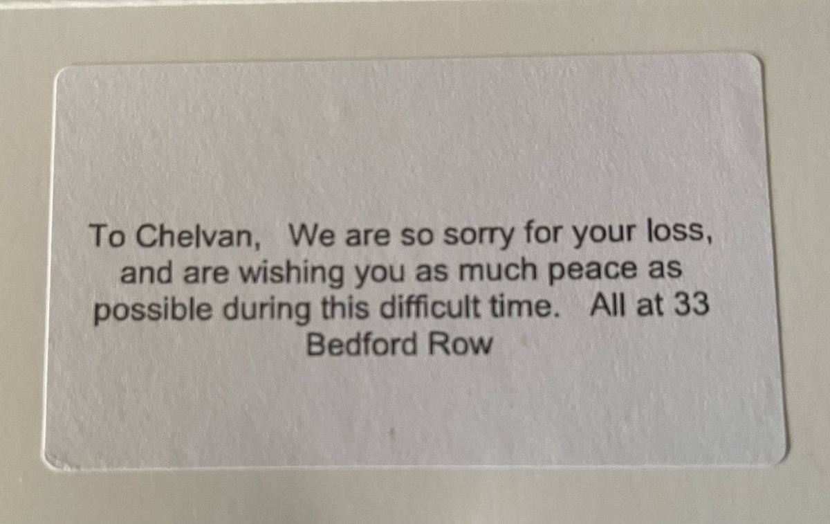 Thank you @33BedfordRow 🙏🏾 So blessed and grateful for the outpouring of love and support from not only my own Chambers, but previous Chambers, and across the Bar community. #Grief #Bereavement #ChosenFamily