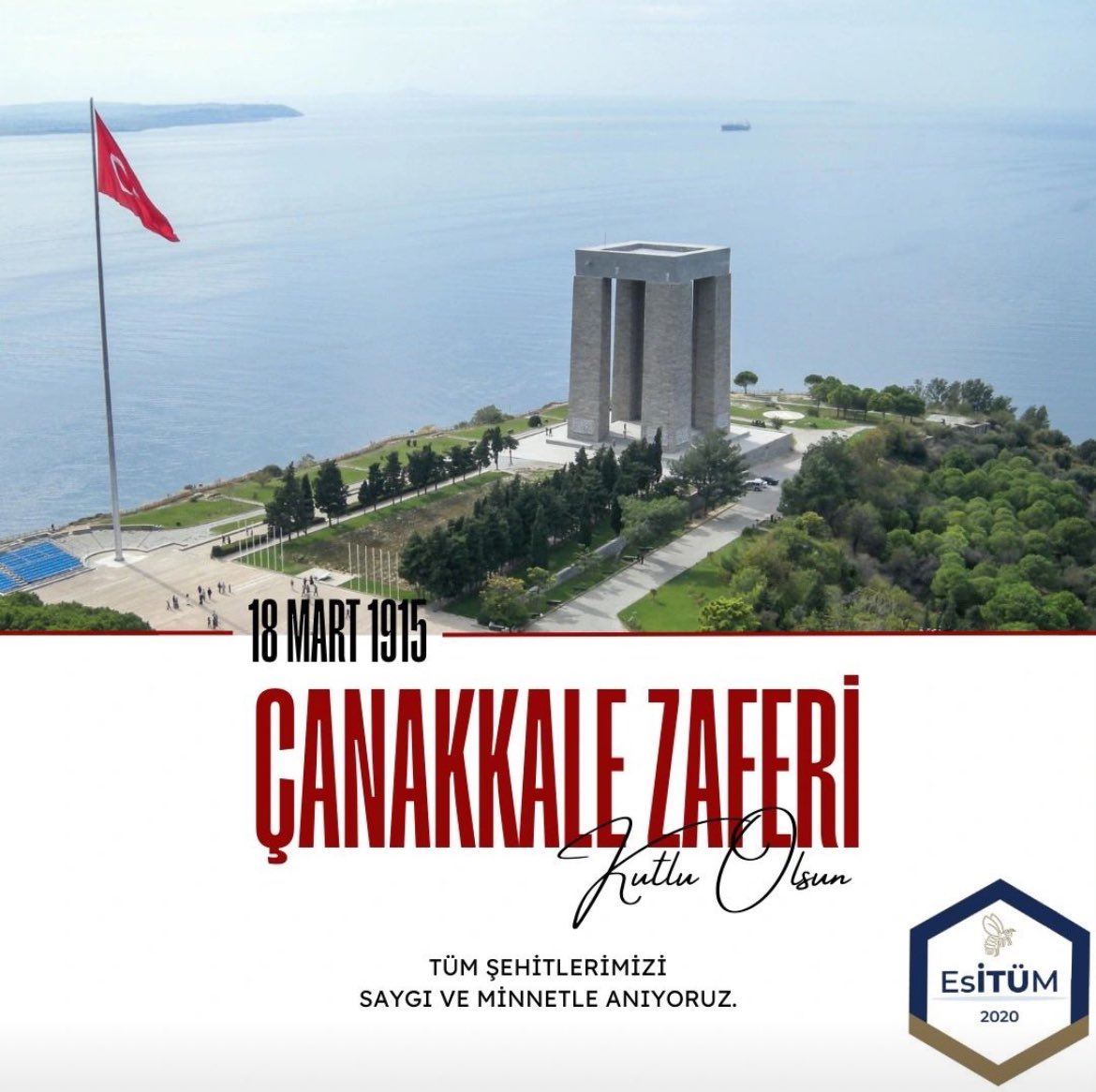 18 Mart Çanakkale Zaferimizin 109. yılında başta Gazi Mustafa Kemal Atatürk'ü ve tüm kahramanlarımızı saygı ve minnetle anıyoruz.