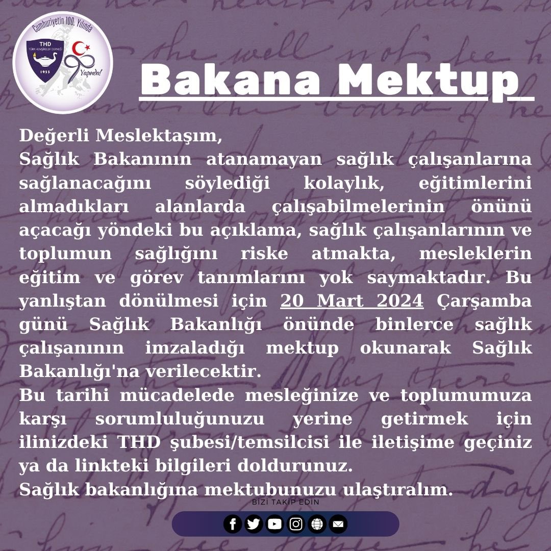 #BakanaMektup için linkteki formu doldurunuz ⬇️
Link: forms.gle/U6Fuh8MJqdEggG…