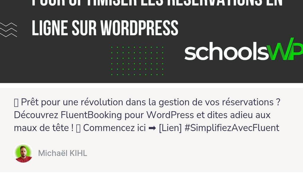 MichaelKihl's tweet image. FluentBooking : La Solution Ultime pour Optimiser la Planification et les Réservations En Ligne sur WordPress: lttr.ai/AQDMW

#FluentBooking #OnlineBookingSystem #WordPressReservation