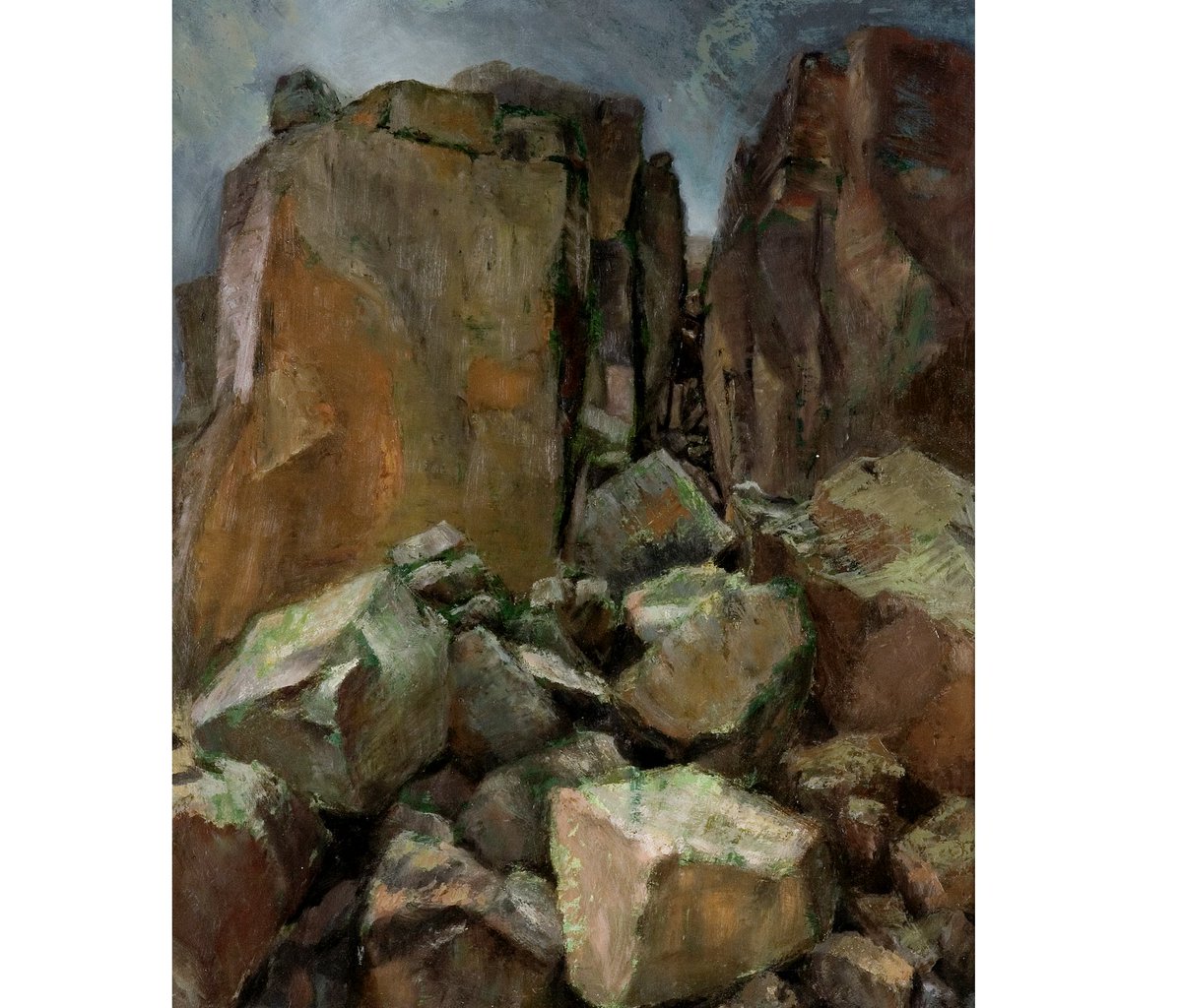 #MOLAACollection Roberto Nervo Montenegro (Mexico, 1887-1968) Rocas, c. 1960 Oil on canvas 27 1/2 x 22 1/2 In Gift of Jeffery and Yolanda Stern #OilPainting #Montenegro #Mexico #MOLAA