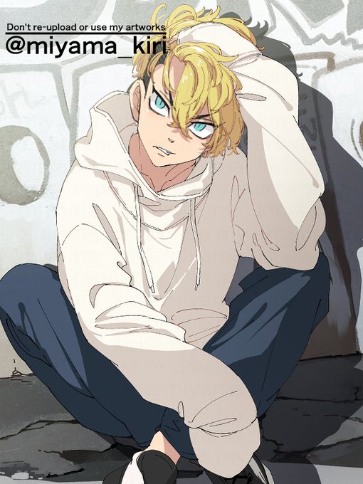 「blonde hair white hoodie」 illustration images(Latest)