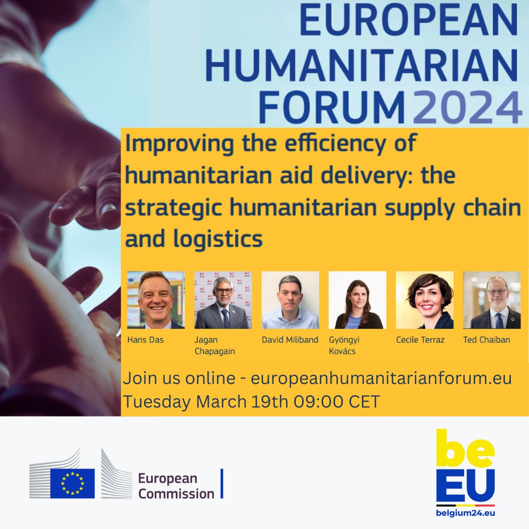 ❓Did you know that 60-80% of humanitarian funding is spent on the supply chain and logistics? And did you know that by working together, we can reduce these costs and help more people? Join us online at #EHF2024 at 09:00 CET to find out more.  📺 europeanhumanitarianforum.eu/programme