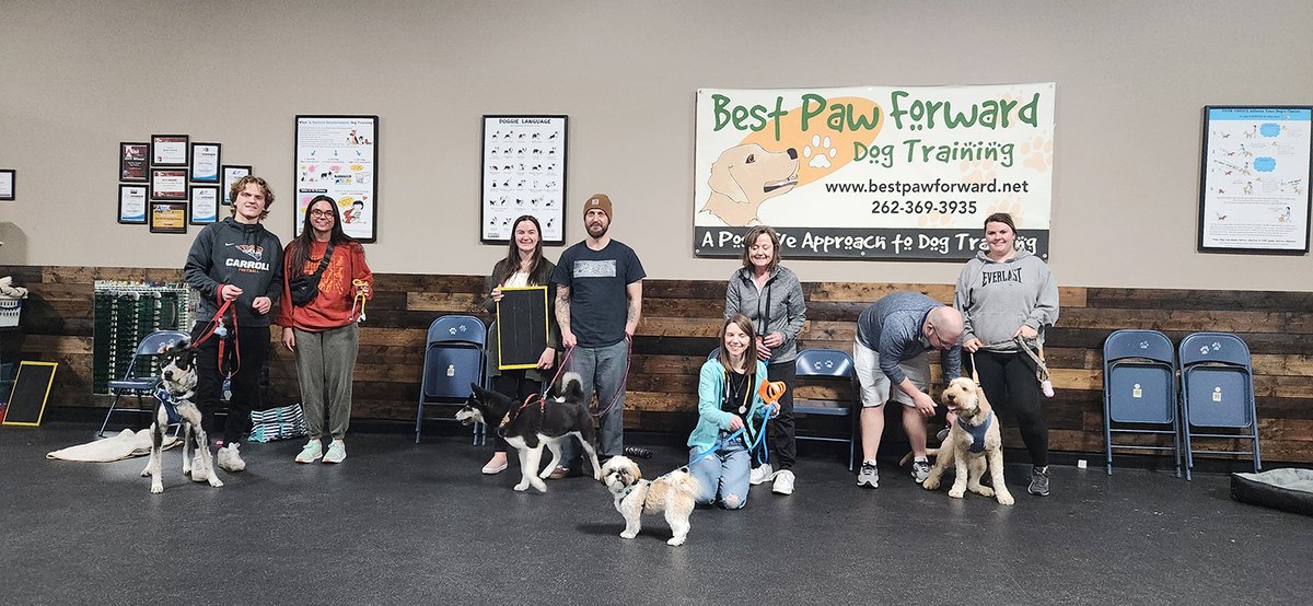 Congrats #EverydayEssentials grads! The teams are proof that by having patience and letting the dog have more choice, anything can be done with ease and calmness. Grooming and veterinary care does not have to be a struggle. #GradPhotos #Grooming #VetVisit #LooseLeashWalking #Dogs