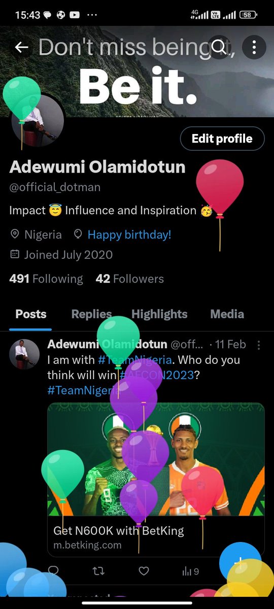 official_dotman's tweet photo. Got balloons today🥳

Happy birthday to me🥳🎊 https://t.co/iw5GPmFNIZ