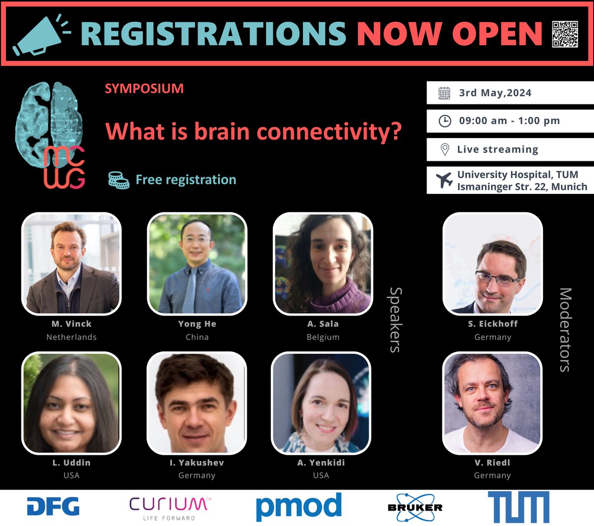 🌐Exciting News! 🧠Join us at the Molecular Connectivity Symposium 'What is brain connectivity?” in Munich on May 3rd. 🚀Register now for this FREE hybrid event: tinyurl.com/MCWGMunich2024 w. @Tincala @martin_a_vinck @LucinaUddin @nastasiayendiki, He, Yakushev, @INM7_ISN, @vavain